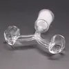 Płaski kwarc Banger Hookahs z zagęszczoną podwójną miską Hoahs 4 mm Dolna Krótka szyja 10 mm 14 mm 18 mm męskie paznokcie paznokcie dla DAB Rig