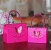 Caixa de doces bolsa de chocolate papel pacote de presente para aniversário festa de casamento favor decoração suprimentos DIY bebê handbag borboleta design