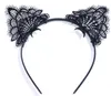 black cat ears headband