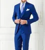 Top Sale 2022 Custom Men Pak Geschikt Bruidegom Tuxedos Formele Pakken Zakelijke Mannen Dragen GroomsMen (jas + Broek + Tie + Vest)