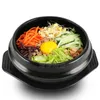 وعاء الحجر قوي الاستخدام لـ bibimbap الكورية ميسو الصابون الحرارية وعاء عزل الحرارة Ishinabe مع صينية ishinabe اثنين الحجم 16FF29055464