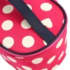 Dots Pattern Large Cosmetic Bag Travel Makeup Organizer Case Holder With Mirror for Women