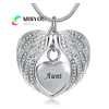 Custom all sorts of namad heart-shaped wing urn funeral cremation necklace pendant fashion jewelry.