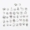 40pcs mix 40style legering hål pärlor hängsmycke charms passform armband halsband lösa pärlor smycken diy tillbehör dhl julklapp