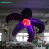 Party Flowers Hanging Inflatable Artificial Flower Blue Starfish Balloon With LED Light For Concert Stage And Ceiling Decoration