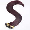 Elibess hår -Flat tips keratin hårförlängningar 1g / stå 100strands / set prebonded human hår till salu