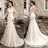 Design Lange Mouwen Trouwjurken 2022 Sweetheart Court Train Lace Applicaties Tule Mermaid Bruidsjurken Vestidos de Noiva BA6618