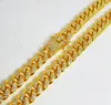 Mens Luxe Iced Out Diamond Mode Chain armbanden Barmers 18K Gold Silver Cuban Link Miami Bracelet Hip Hop Jewelry299A