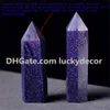 Ambition Stone Tower Starry Blue Sandstone Healing Bacchetta a punto singolo Obelisco di cristallo Meditazione terminata Chakra del terzo occhio Reiki Regalo per la casa