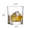 Dubbel gammaldags whisky glas 10 oz tunga bas stenar bärare glasögon för scotch, bourbon och cocktail drycker