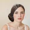 Vintage Birdcage Wedding Veils Face Blusher Hair Pieces One Tier With Beads Comb Short Headpieces Bridal Veils #V008