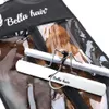 Bella Portable Hair Weaves Hanger and Dustproof Case Bag for Hair Bundles Extensions Storage White Black Color