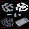 100PCS/Set Ballerina false Nails Acrylic Full Cover Natural White Clear Coffin Artificial Faking Nail Tips