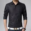 Chemise en pur coton pour hommes, coupe cintrée, à la mode, manches longues, chemises d'affaires décontractées, chemises habillées pour hommes, haute qualité, 270q