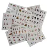 44 Sayfalar Tırnak Sticker Kış Noel Baba Çan Noel Pater Nail Art Su Transferi Dövmeler Yeni Yıl Dekor Çıkartmaları Seti TRNJ004