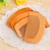 9cm Natural Peach Wood Comb Portable Hair Brushes Close Teeth Anti-static Head Massage Beard Hair Tool