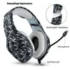 鬼女K1 Casque Camouflage PS4ヘッドセット携帯電話のステレオゲームヘッドフォン新しいXbox 1ラップトップPC 10pc /ロット