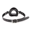 Bondage Mouth Gag Leather Head Harness BDSM Gear Ball Gags Force Mouth Open Oral Sex Play Restrain Sex Toys Black Red Pink Color7673964