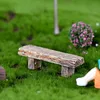 Żywica Long Wood Bench Miniaturowa wróżka dekoracja ogrodu mikro krajobraz DIY Akcesoria mchu figurka