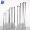 Produttore DHL Downstem in vetro 14-18 femmina Accessorio per bong in vetro Downstem con 6 tagli DropdownN 8 dimensioni in diverse lunghezze