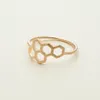 20pcs New Fashion Honeycomb Shape And Linked Hexagon Finger Ring For Women Birthday Gift One Pc