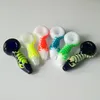 Pipa de vidrio creativa que brilla en la oscuridad, pipa quemadora de aceite Pyrex, Mini pipa de mano de 4 pulgadas, accesorios luminosos para fumar tabaco