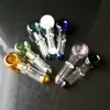 Glass Smoking Pipes Manufacture Hand-blown bongs Colorful New Concave Head Cigarette Pot