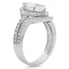 Moda nobile 14K Platinum Diamond Fidanzamento Fidanzamento Anello nuziale Love Diamond Ring Size 6 7 8 9 10