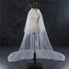 Nuovo stile Due strati Full Edge con pizzo Velo da sposa lungo 3 metri di lusso con pettine Velo da sposa bianco avorio Velos De Novia