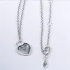 Popular genuino 100% 925 cadena de plata esterlina día de san valentín corazón Rhinestone collar estilo europeo de lujo DIY regalo de la joyería 50 cm PNC5