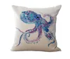 Coperture per cuscino Octopus Tartaruga Golden Fish Cover Cotton Linen Pusca quadrata Soggio