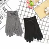 2018 automne hiver écran tactile mitaines gant cachemire laine tricoté broderie arc doux chaud gants femme 12 paires/lot