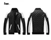 Designer jacket men039s stand collar PU leather jacket coat black and white color matching large size motorcycle leather3200977