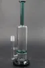 Düz Cam Bong Su Boruları Nargile Ağaçla Kaplı Recycler Bubbler Oil Kuleleri 13 inç Uzun boylu 18.8mm Ortak Petek Dab Beher