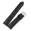 Correas de reloj Correa de reloj de cuero marrón y negro Reemplazo de muñeca con hebilla suave genuina Se adapta a Relojes Hombre 14 16 18 20 22 mm1302h