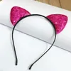 Девушка Xmas Headband Handmade Sequin Cat Fox ушные повязки головы головы курица вечеринка косплей костюм для волос Halloween аксессуар ребенка взрослые волосы лук