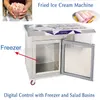 デジタル温度制御内蔵フリーザー内蔵55cmパン6コンパートメント揚げアイスクリームマシンアイスヨーグルトメーカー