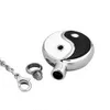 Tai chi yin yang urn halsband för kremation aska minnesmärke hängande rostfritt stål hängsmycke män kvinnor mamma