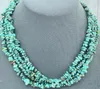 100 "pouces long naturel collier de bijoux turquoise irrégulière