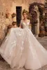 Naviblue 2020 Wedding Dresses Sheer Neck Long Sleeve Lace Bridal Gowns robe de mariee Middle East Custom Beach Wedding Dress212F