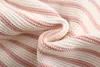 Nowe niemowlę Dziecięce Dzianiny Swiadle Sleeping Torby Baby Girls Stripe Knitwear Sweter Topy Kocowa Koczek Z Kapturem Newborn Baby Wtrap Sleep Worek 14274