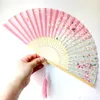 Nuovo ventaglio pieghevole da matrimonio Ventaglio classico cinese a vento Ventaglio giapponese in seta con danza della ciliegia con DHL gratuito