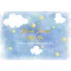 Twinkle Twinkle Little Star Backdrop Anpassad Blå Sky Vit Clouds Nyfödd Baby Shower Props Tjejens födelsedagsfoto Bakgrund