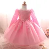 Flower Girl Dresses Kids Baby Girls Clothes First Communion Dress Christening Gown Toddler Girls Lace Princess Wedding Birthday Party Dress