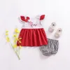 Barnkläder Babyflickor Klänningar 2019 Ny Sommar Ärmlös One Piece Lace Broderi 3d Flower Dress Lovey Bowknot Ruffle Kids Dress