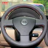 Yuji-Hong автомобиль рулевое колесо охватывает чехол для Volkswagen VW Bora Polo Touran Magotan 2006-2011 искусственная кожа ручной работы