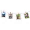 10 pcs quadro de papel combinada com clipes e 2m corda 3/4/5/6/7 polegada parede foto quadro diy hangingimagem álbum de imagem decoração