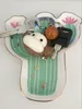 5pcs mode kreativa keramiska dekorativa tallrikar smycken bricka lagringsplatta mat efterrätt rätter kaktus flamingo palm hemdekor