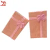 Mode vente chaude boîte de papier bijoux emballage boîte-cadeau avec éponge rose carré bijoux ensemble bague boucles d'oreilles collier titulaire 5 * 8 * 2.5 (cm)