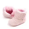 Baby First Walkers Winter Warm Neonati Scarpe all'uncinetto Scarpe da bambina lavorate a maglia Maglioni Stivali per 0-18 mesi